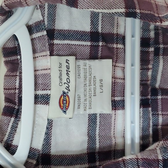 DICKIES Womens Half sleeve Flannel Large(fits like medium) - Picture 2 of 3